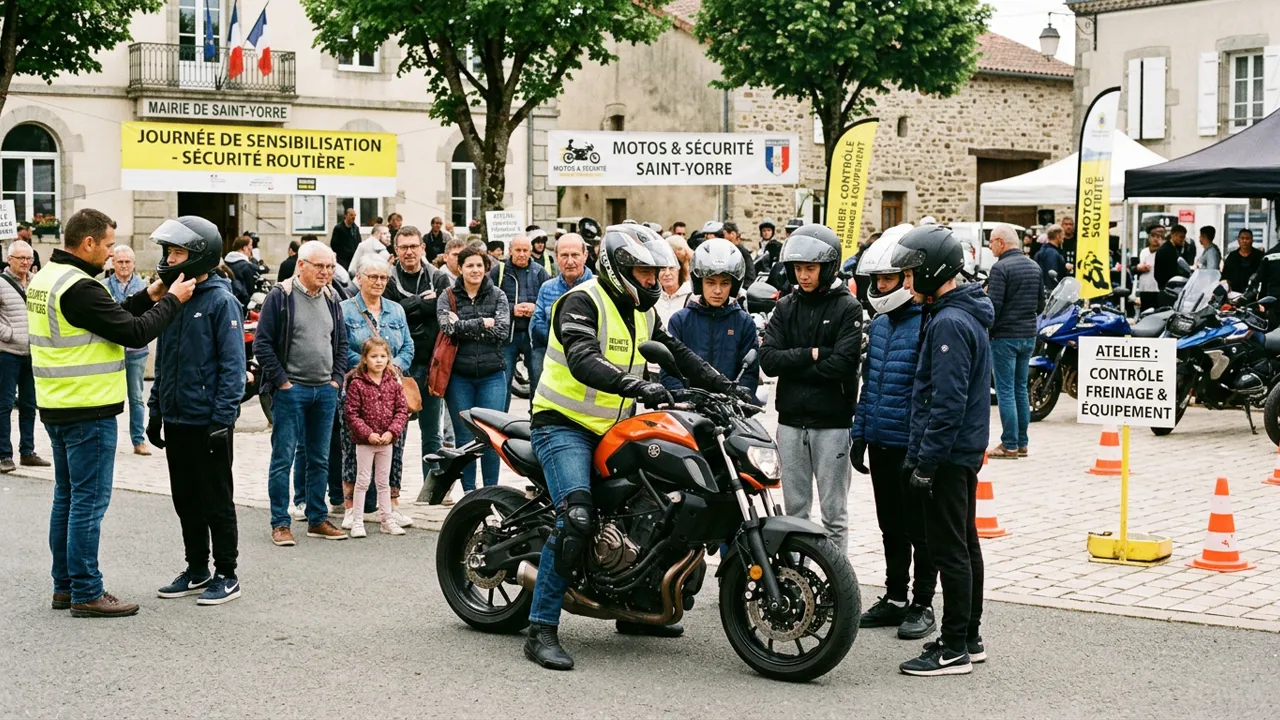 Action communautaire de prévention routière à Saint-Yorre
