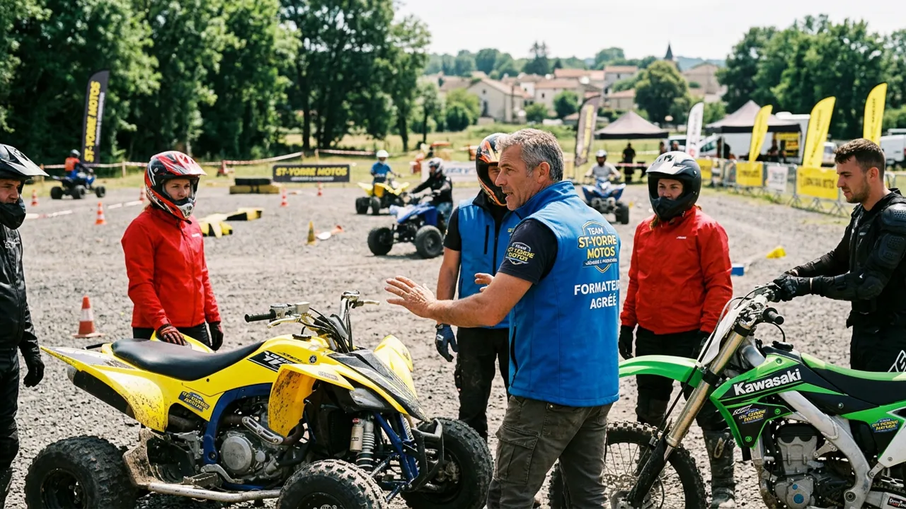 Session d'encadrement pratique sur terrain fermé à Saint-Yorre